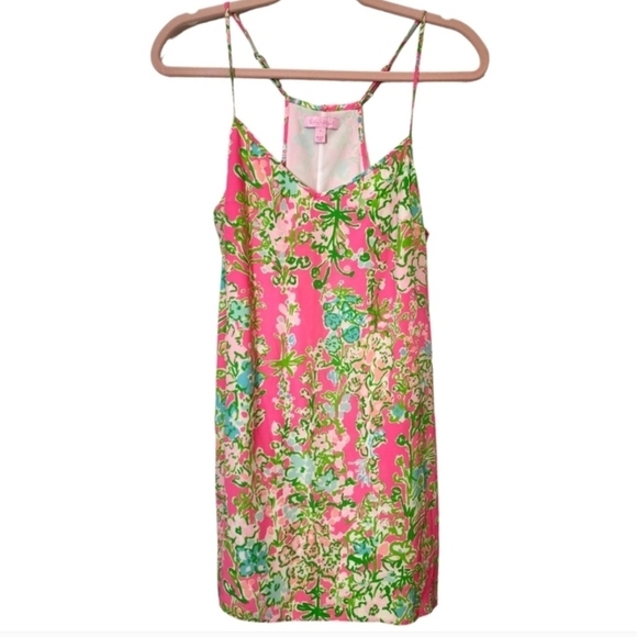 Lilly Pulitzer Dresses & Skirts - Lilly Pulitzer Flamingo Pink Southern Charm Silk Dusk Mini Dress, Size Small